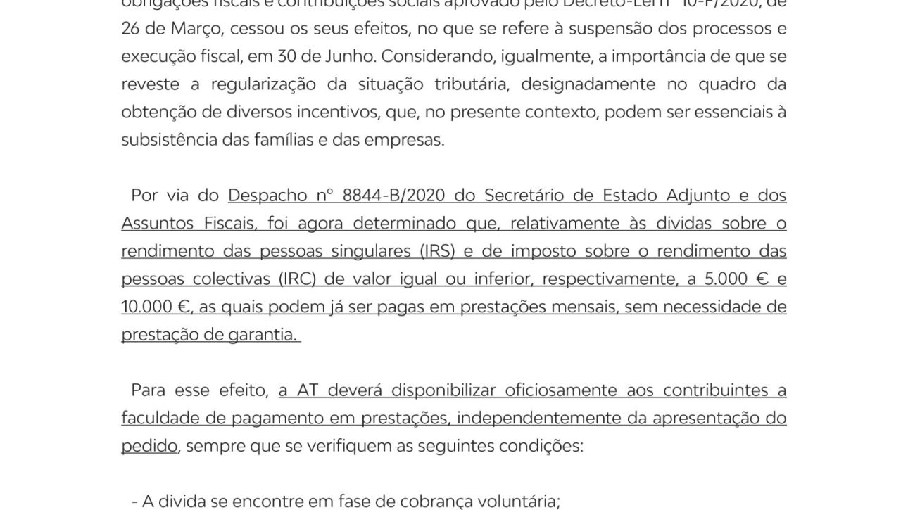 isenção de garantia cavaleiro e associados advogados porto viseu vila real viana castelo
