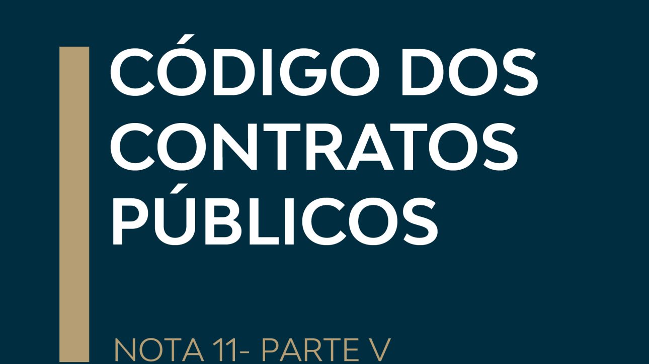 CÓDIGO DOS CONTRATOS PÚBLICOS