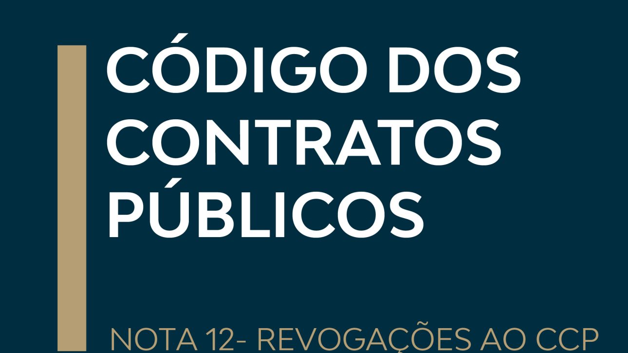 CÓDIGO DOS CONTRATOS PÚBLICOS