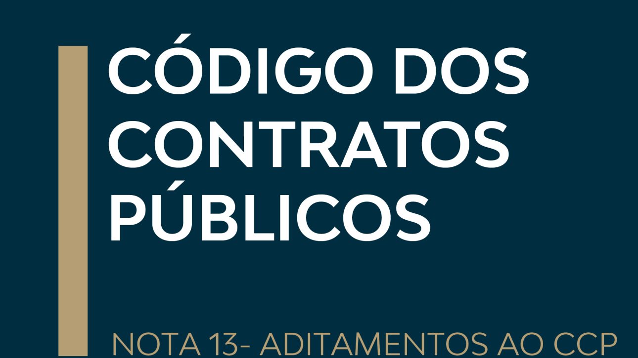 CÓDIGO DOS CONTRATOS PÚBLICOS