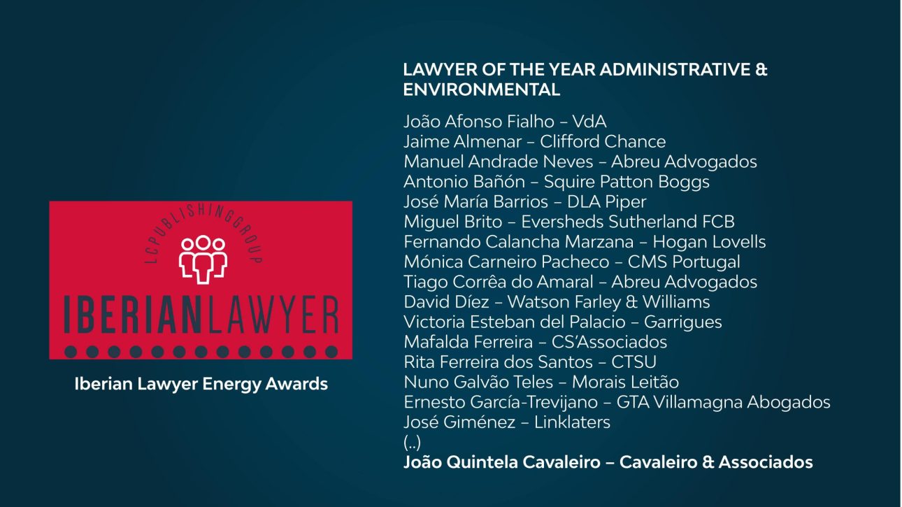 Iberian Lawyer Energy Awards 2023 | LAWYER OF THE YEAR ADMINISTRATIVE & ENVIRONMENTAL