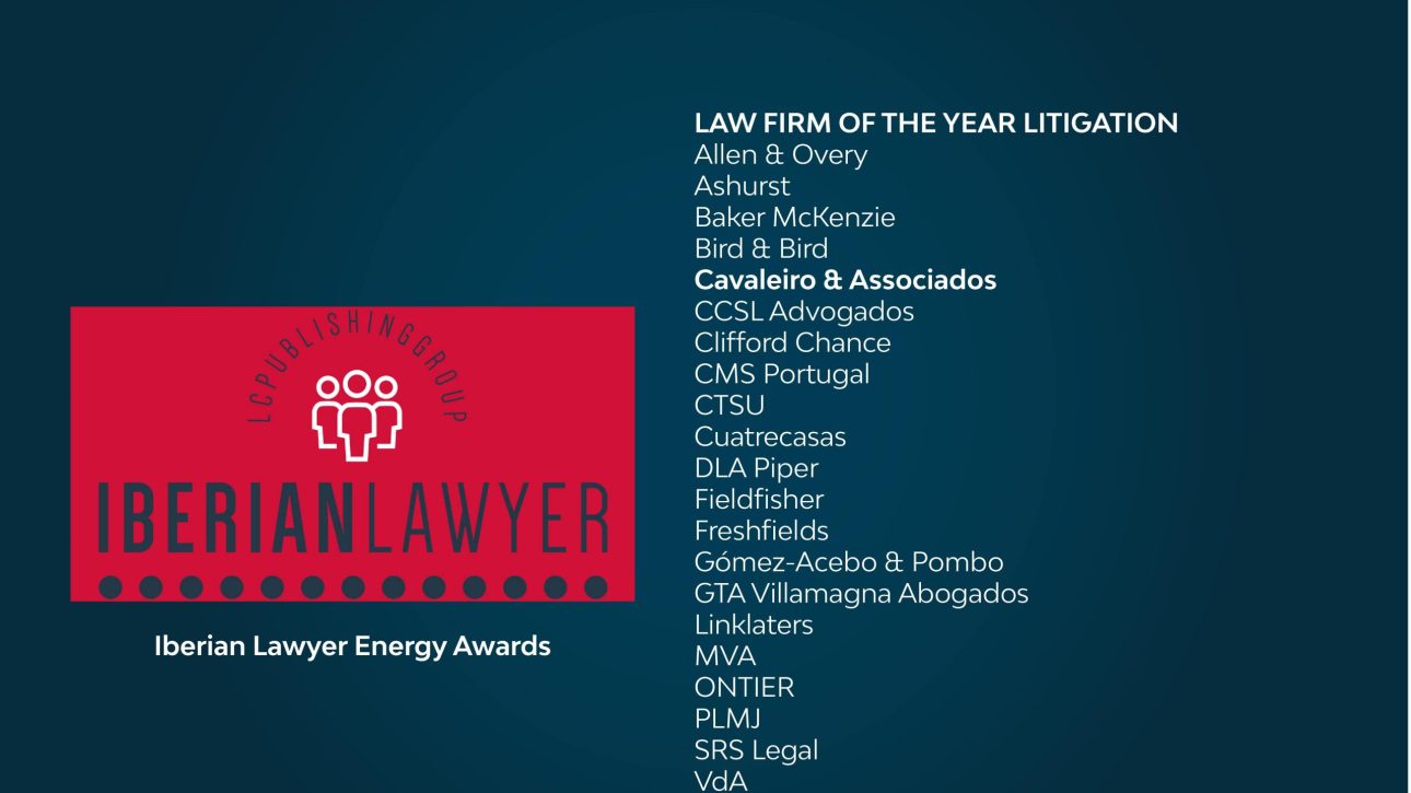 Iberian Lawyer Energy Awards 2023 | LAW FIRM OF THE YEAR LITIGATION