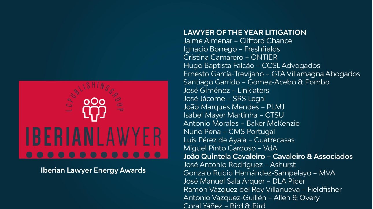 Iberian Lawyer Energy Awards 2023 | LAWYER OF THE YEAR LITIGATION