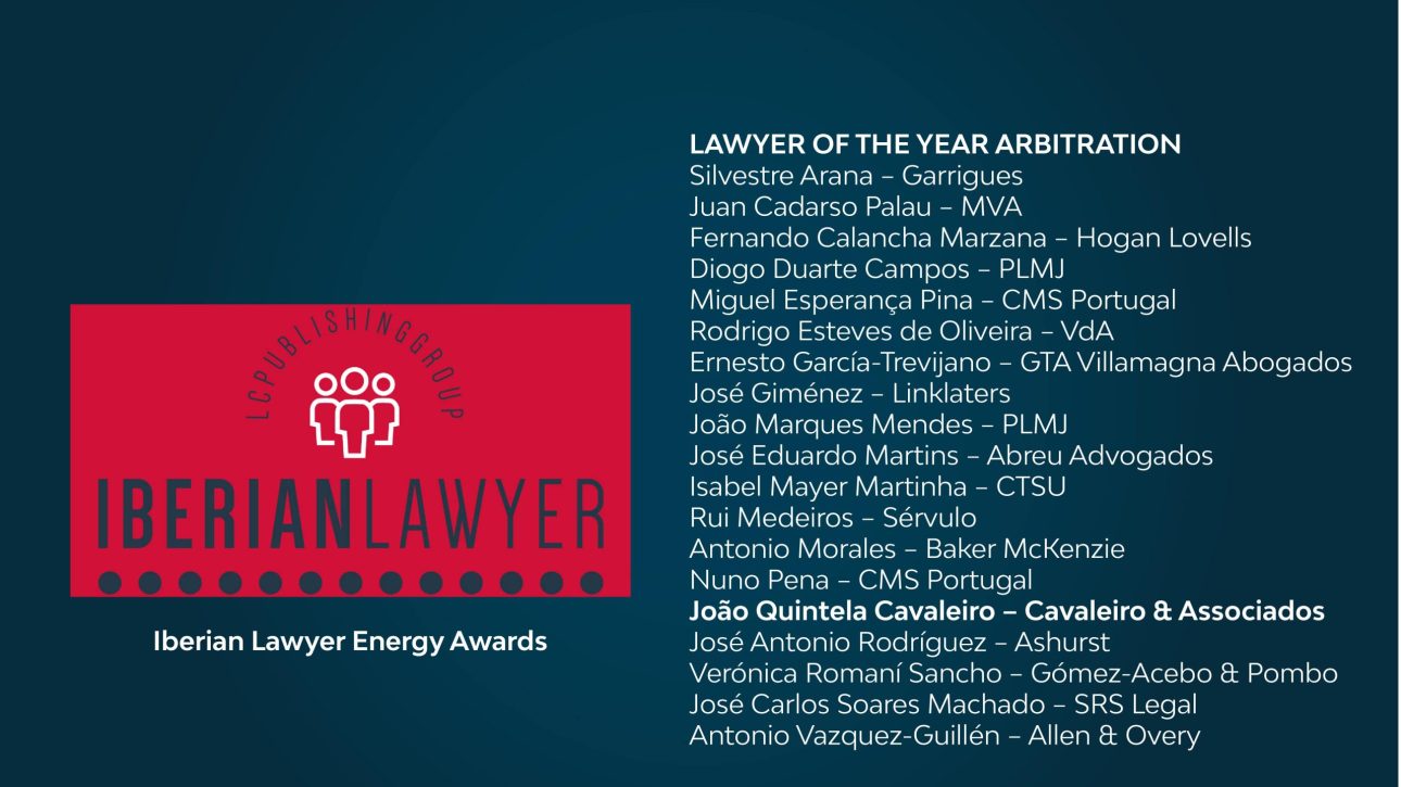 Iberian Lawyer Energy Awards 2023 | LAWYER OF THE YEAR ARBITRATION