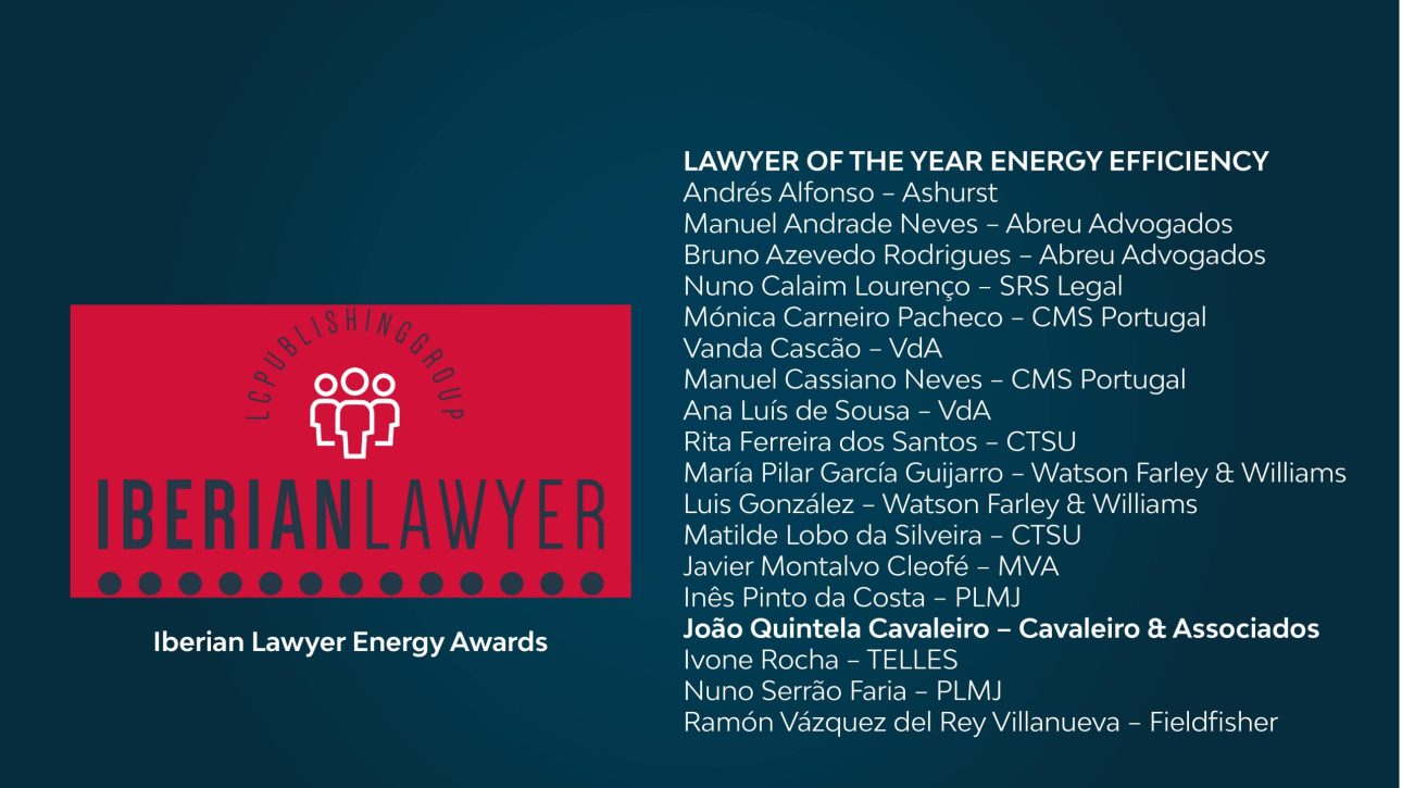 Iberian Lawyer Energy Awards 2023 | LAWYER OF THE YEAR ENERGY EFFICIENCY