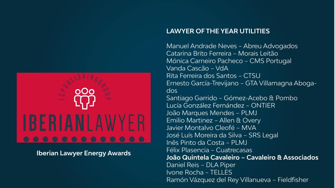 Iberian Lawyer Energy Awards 2023 | LAWYER OF THE YEAR UTILITIES