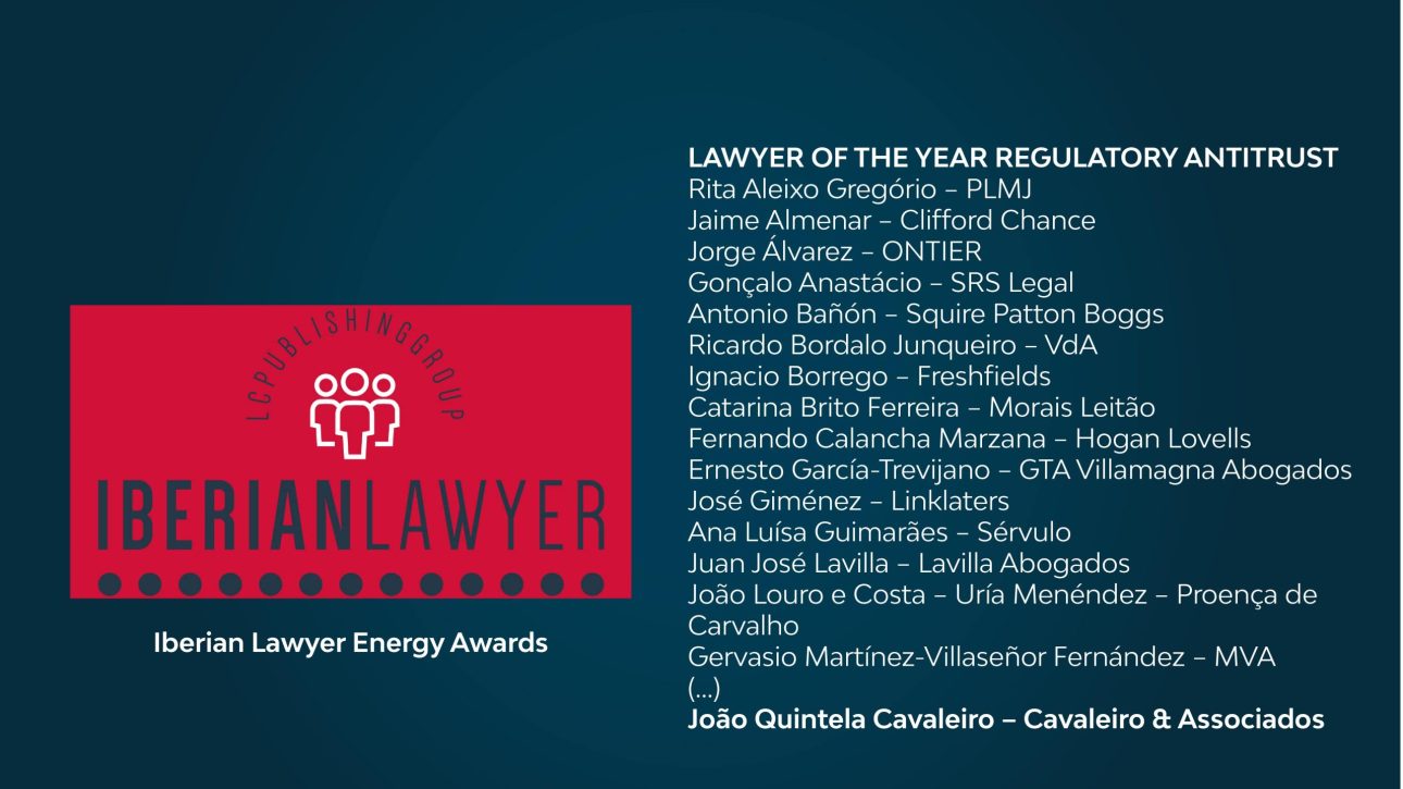 Iberian Lawyer Energy Awards 2023 | LAWYER OF THE YEAR REGULATORY ANTITRUST