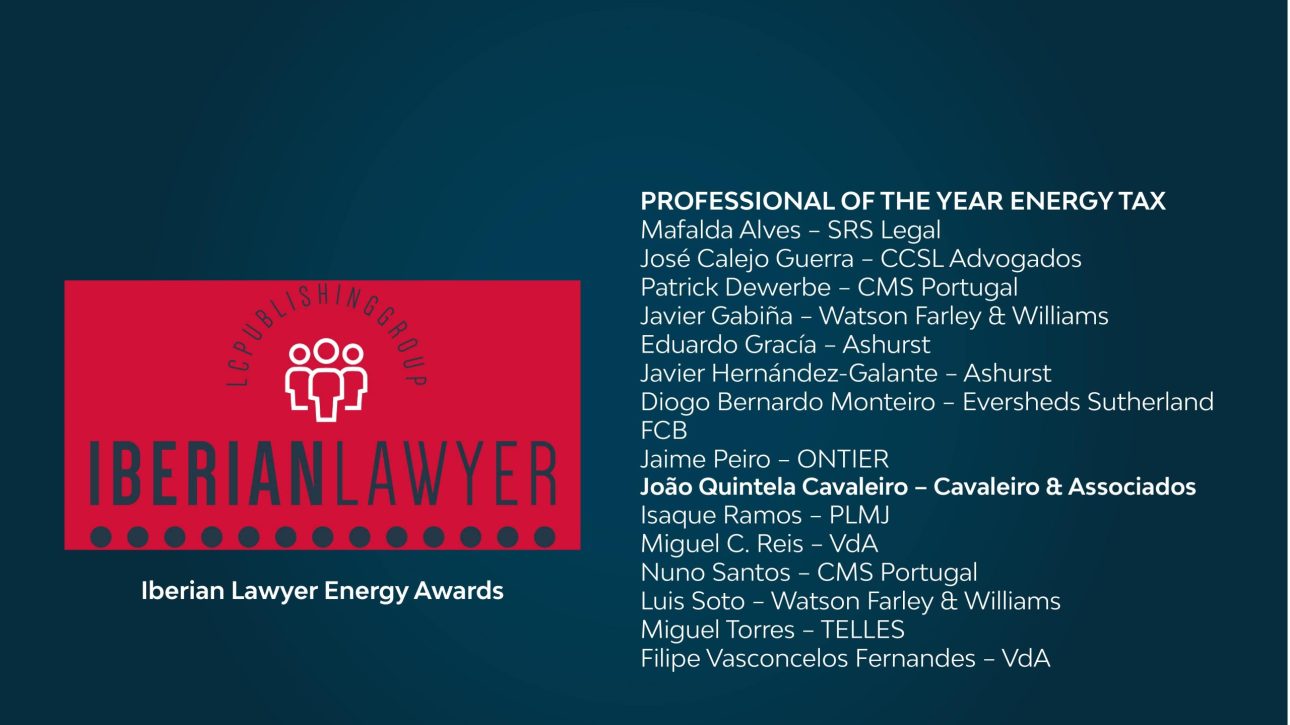 Iberian Lawyer Energy Awards 2023 | PROFESSIONAL OF THE YEAR ENERGY TAX