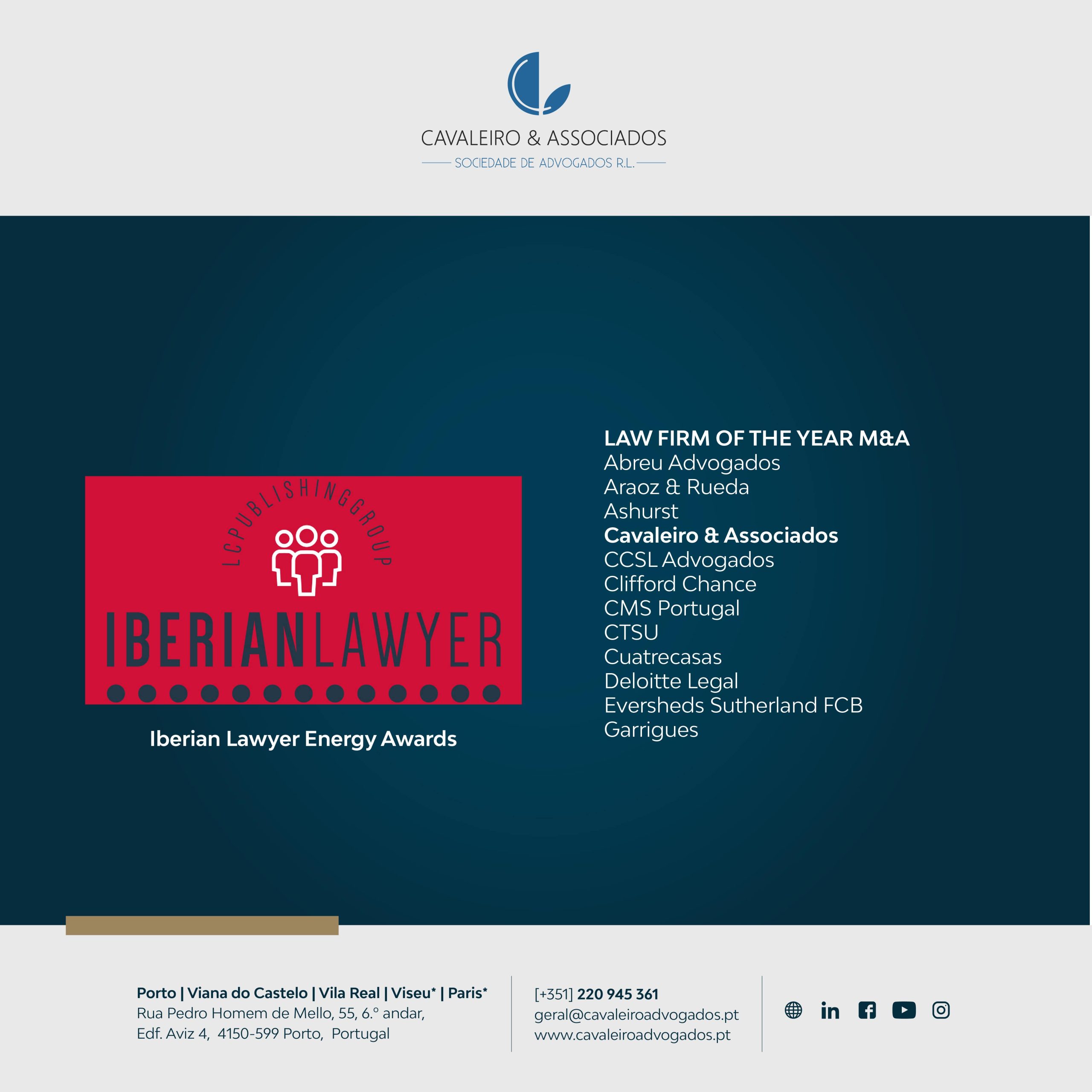 LAW FIRM OF THE YEAR M&A