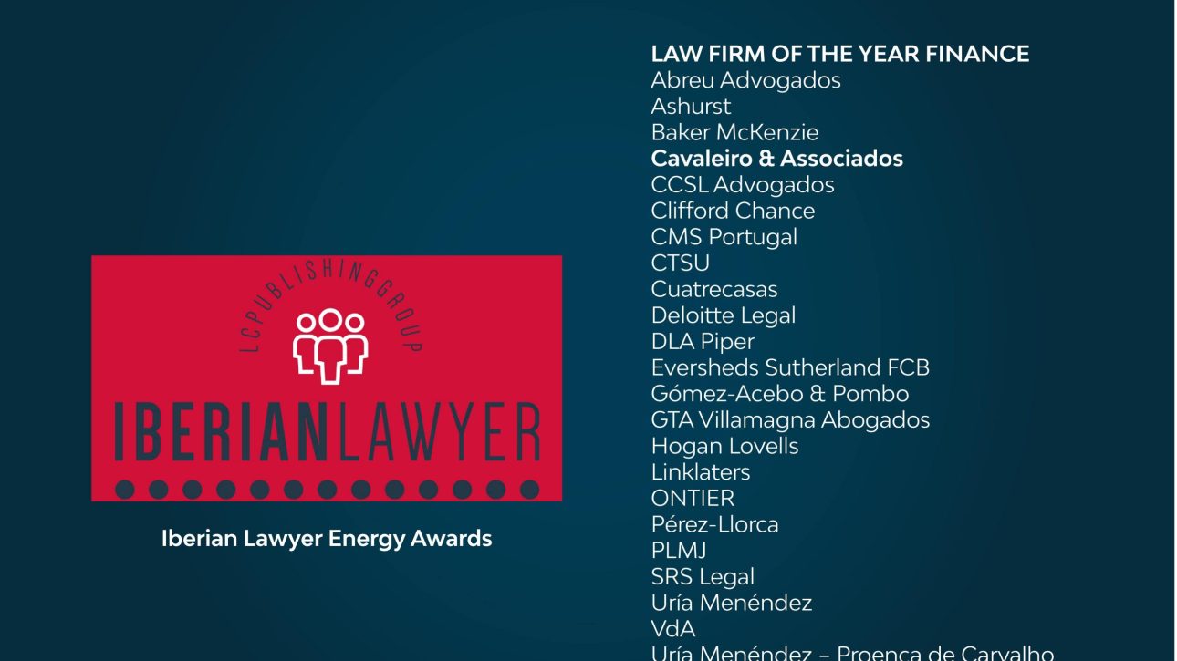 Iberian Lawyer Energy Awards 2023 | LAW FIRM OF THE YEAR FINANCE