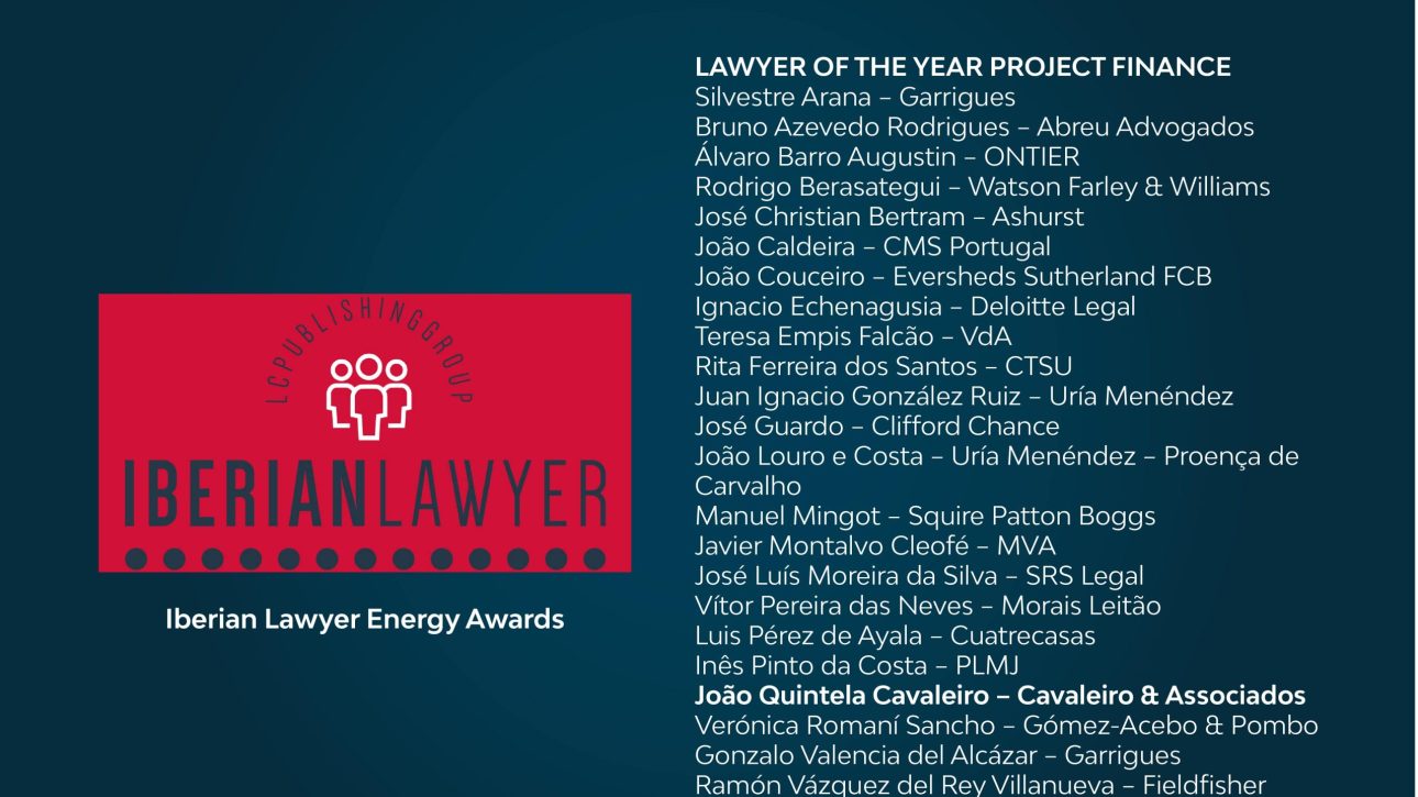 Iberian Lawyer Energy Awards 2023 | LAWYER OF THE YEAR PROJECT FINANCE