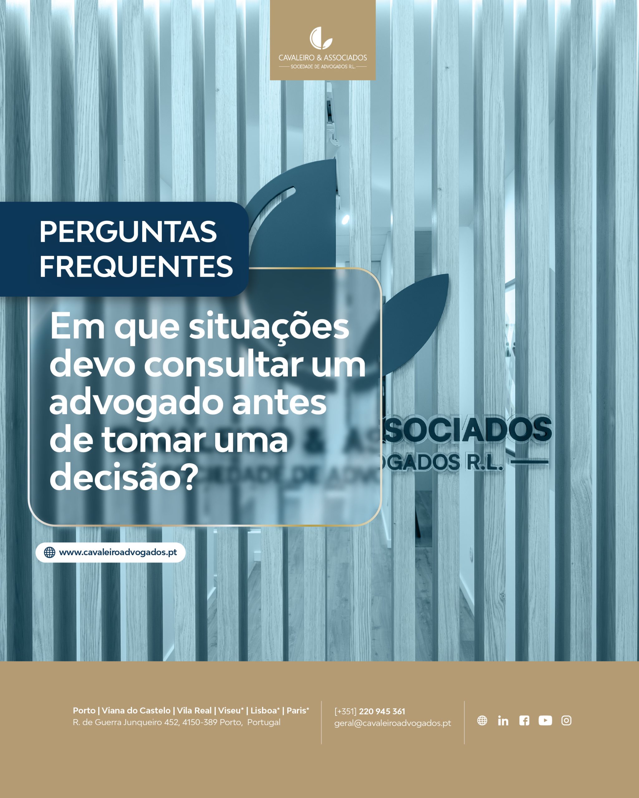Consultoria jurídica preventiva para empresas e particulares – Cavaleiro & Associados